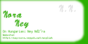 nora ney business card